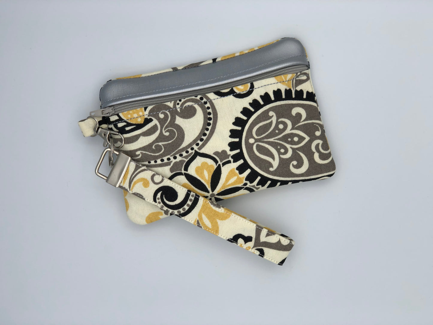 Yellow Paisley Zipper Pouch