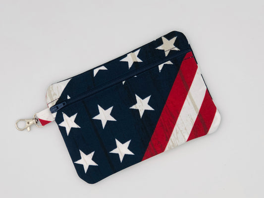 Stars and Stripes Zipper Pouch